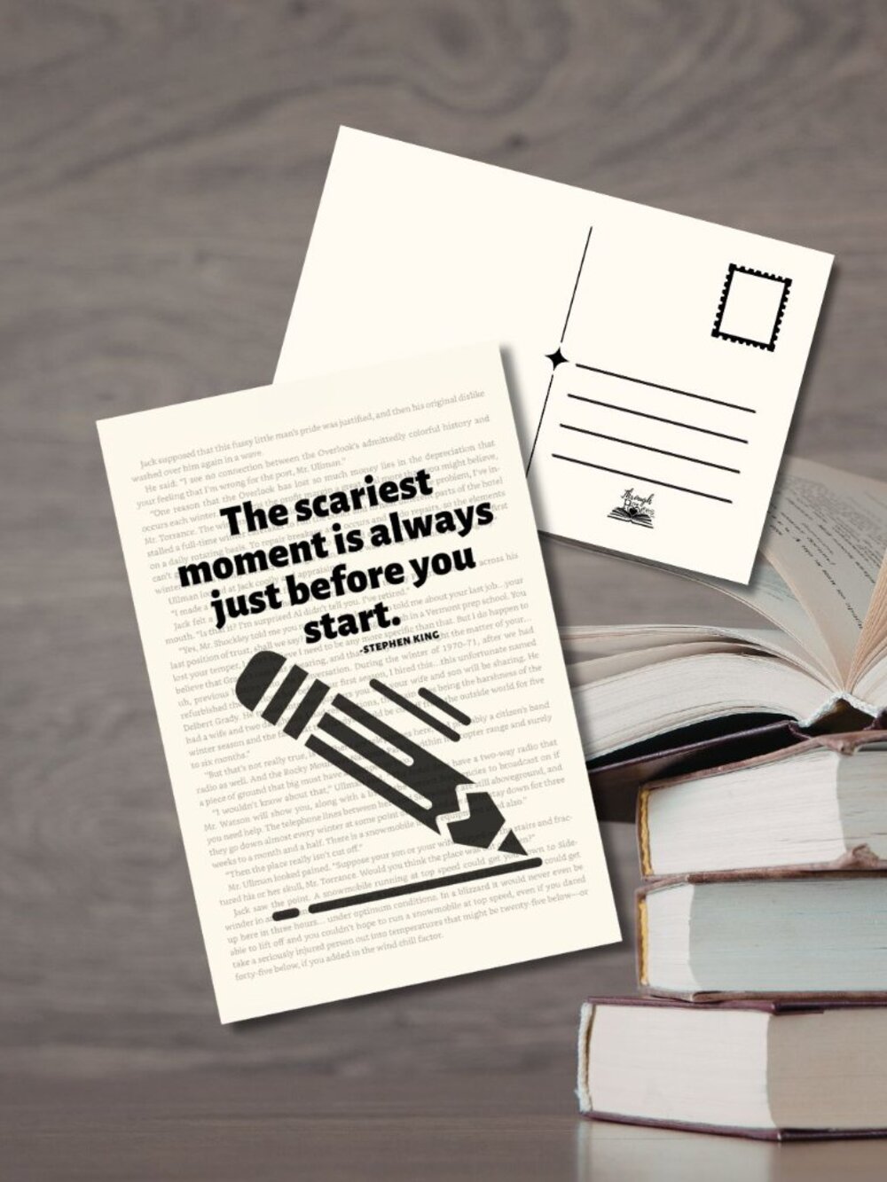 Stephen King Bookish Book Page Postcard Mini Art Print
